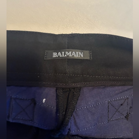 BALMAIN black skinny moto denim jeans - Picture 10 of 13